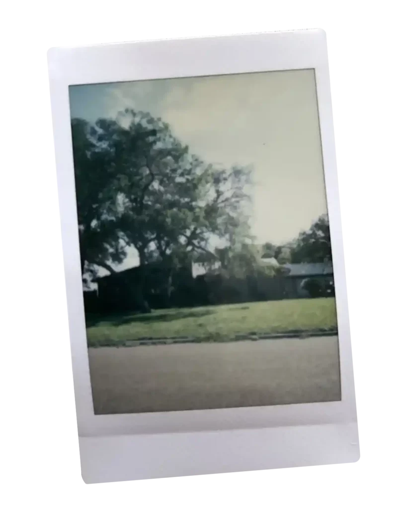 Polaroid of a childhood home